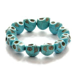 Jewelry Bracelet Synthetic Turquoise Skull beaded Bracelet - EX-STOCK CANADA