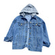 Casual Plain Oversized Hoodie Denim Jacket Unisex - EX-STOCK CANADA