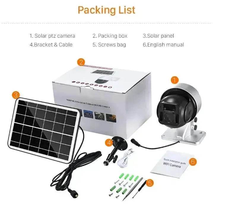 Solar Powered Wireless WiFi Surveillance Camera - EX-STOCK Canada