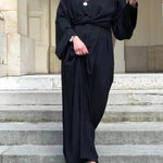 Fashion Plain Abaya dress for ArabMiddle East Dubai Arab Turkey Women Ramadan Eid Jalabiya for Women - EX-STOCK Canada