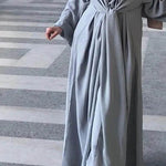 Fashion Plain Abaya dress for ArabMiddle East Dubai Arab Turkey Women Ramadan Eid Jalabiya for Women - EX-STOCK Canada