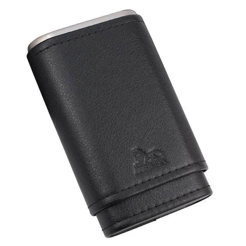 Portable Travel 3 Pack Humidifying Leather Cigar Case - EX-STOCK Canada