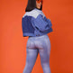 Casual Women Single Breasted Lapel Oversized Crop Denim Jacket - EX-STOCK CANADA