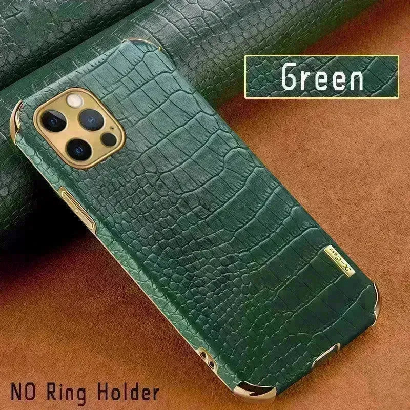 Crocodile skin Leather iphone case Apple Phone Protective Case - EX-STOCK CANADA
