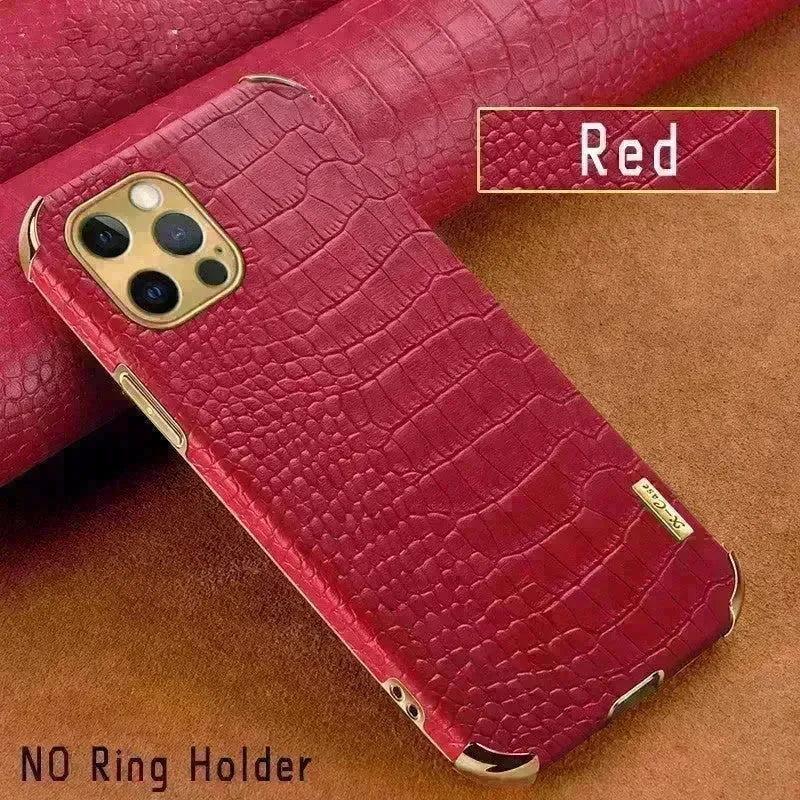 Crocodile skin Leather iphone case Apple Phone Protective Case - EX-STOCK CANADA