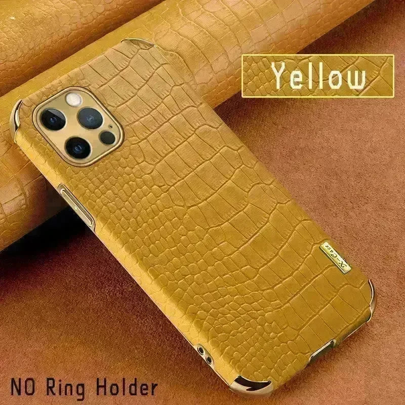 Crocodile skin Leather iphone case Apple Phone Protective Case - EX-STOCK CANADA
