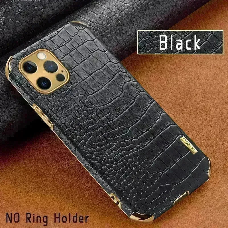 Crocodile skin Leather iphone case Apple Phone Protective Case - EX-STOCK CANADA