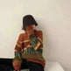 New Trendy Winter Woolen Knitted Jacquard Pullover sweater for women - EX-STOCK CANADA