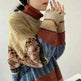 New Trendy Winter Woolen Knitted Jacquard Pullover sweater for women - EX-STOCK CANADA