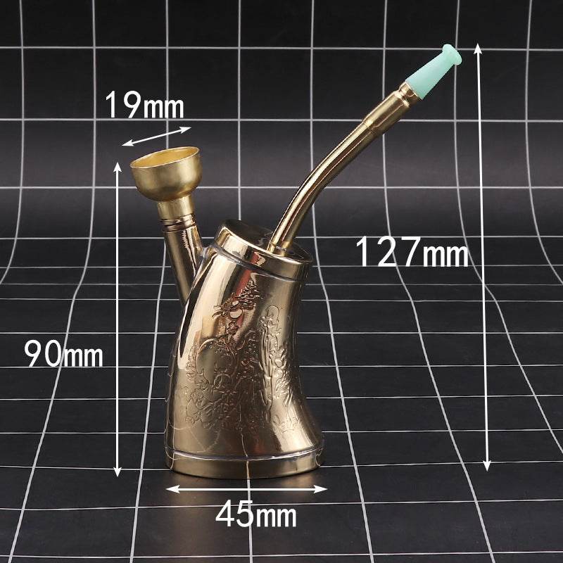 Portable New Creative Hand-Held Men'S Hookah Dual-Use Imitation Copper Water Filter Copper Water Pipe - EX-STOCK Canada