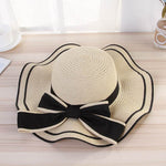 Summer Sun Hat Women Straw Hats Sunshade Panama Hat Fashion Bow Beach Hat Foldable Travel Caps - EX-STOCK Canada