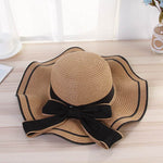 Summer Sun Hat Women Straw Hats Sunshade Panama Hat Fashion Bow Beach Hat Foldable Travel Caps - EX-STOCK Canada