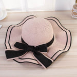 Summer Sun Hat Women Straw Hats Sunshade Panama Hat Fashion Bow Beach Hat Foldable Travel Caps - EX-STOCK Canada