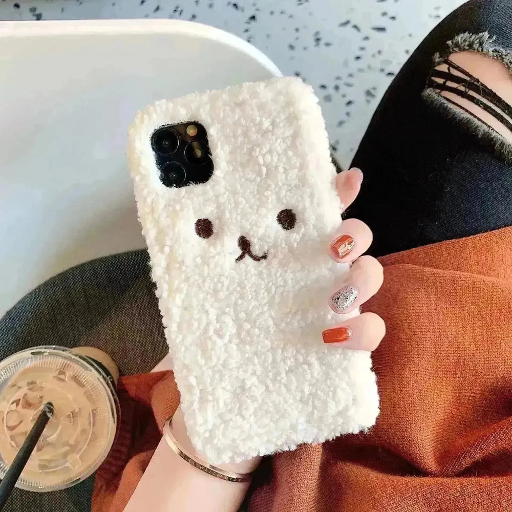 Embroidery Plush Cartoon Bear Phone Case - EX-STOCK CANADA