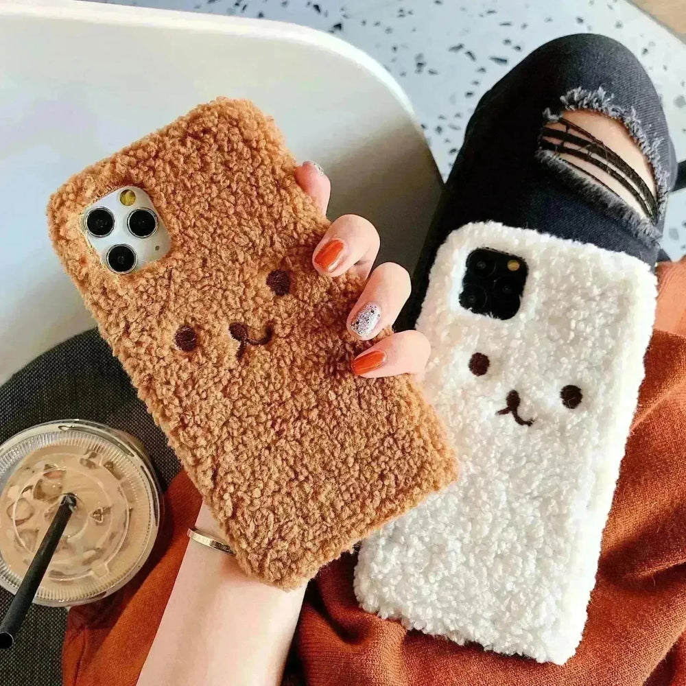 Embroidery Plush Cartoon Bear Phone Case - EX-STOCK CANADA