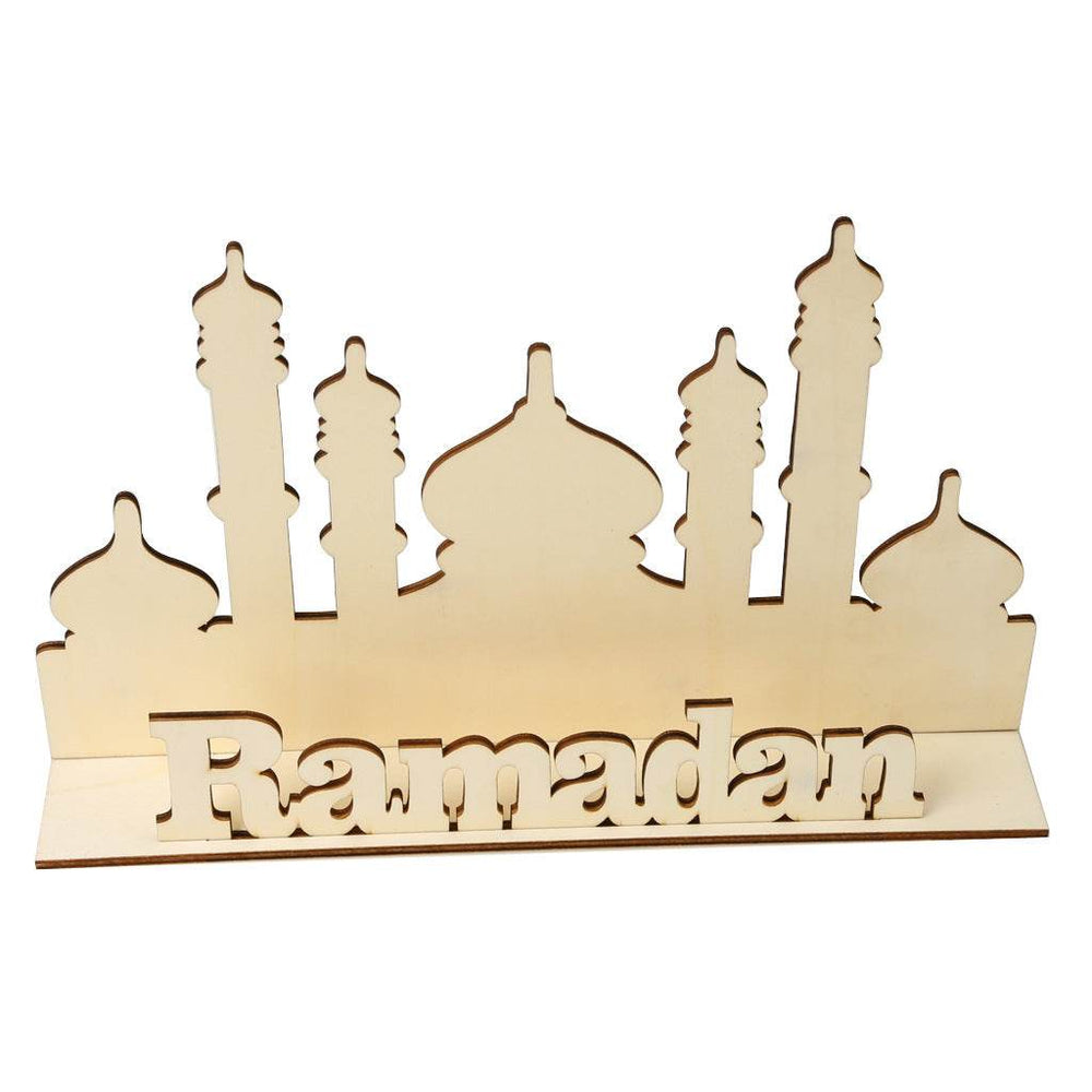 Muslim Eid Al-Fitr Decoration Craft Gifts Eid Mubarak Ramadan Wooden Ornaments - EX-STOCK Canada