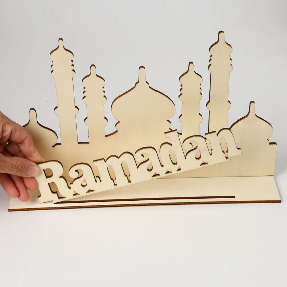 Muslim Eid Al-Fitr Decoration Craft Gifts Eid Mubarak Ramadan Wooden Ornaments - EX-STOCK Canada