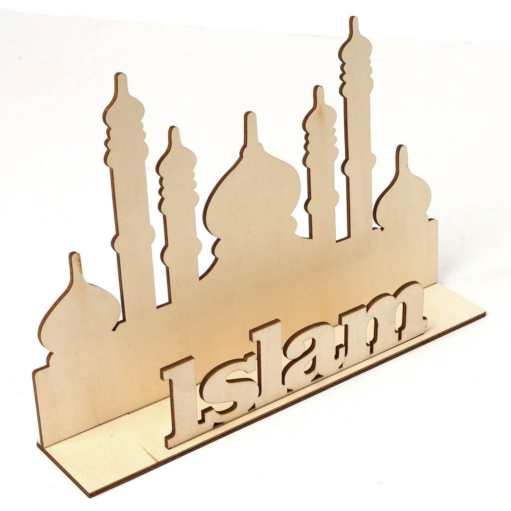 Muslim Eid Al-Fitr Decoration Craft Gifts Eid Mubarak Ramadan Wooden Ornaments - EX-STOCK Canada