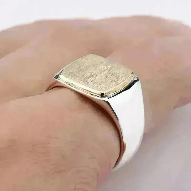 European And American Simple Gold Brushed Men'S Ring Middle East Foreign Trade Fashion Men'S Ring Jewelry - EX-STOCK CANADA