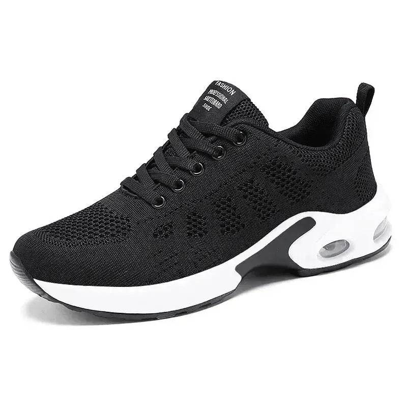 Casual Shoes Breathable Lightweight Mother Shoes Lace-up Cushioned Sneakers for Women - EX-STOCK Canada