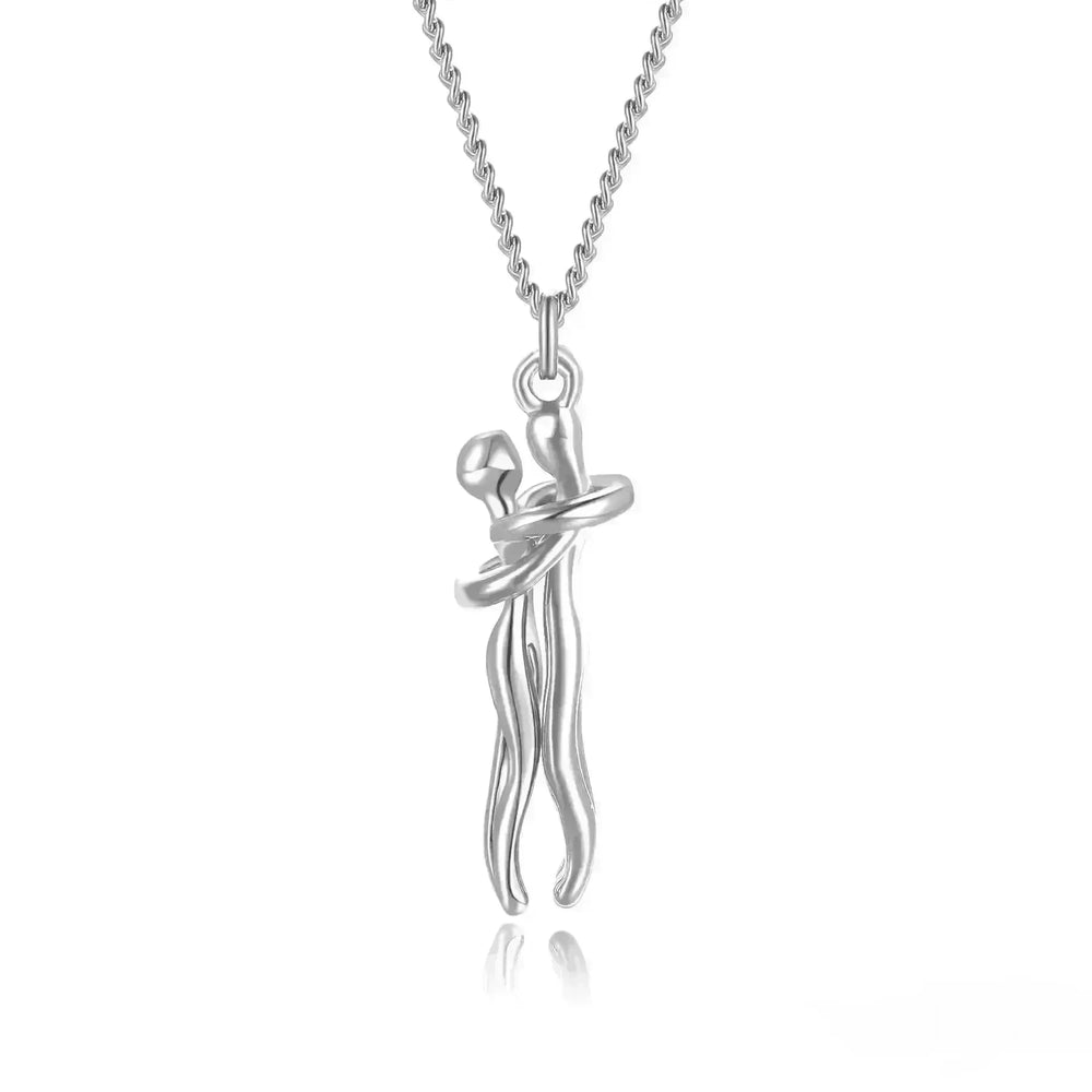 Hot Sale Affectionate Hug Necklace Couples Anniversary Valentine's Day  Gift Fashion Punk Street Style Pendant Necklace - EX-STOCK CANADA