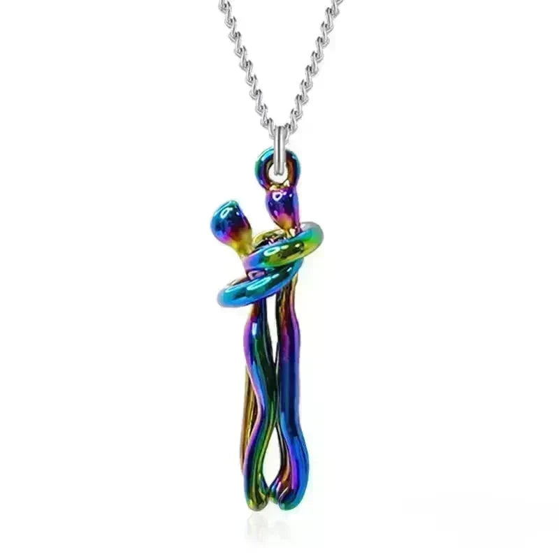 Hot Sale Affectionate Hug Necklace Couples Anniversary Valentine's Day  Gift Fashion Punk Street Style Pendant Necklace - EX-STOCK CANADA