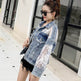 Denim Short Jacket Women Trendy Fashion Casual Lace Stitching Loose Sun Protection Clothing EX-STOCK Canada 