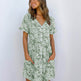 Casual Summer dresses Women Spring Mini short sleeve button down dot printed loose Dress - EX-STOCK Canada
