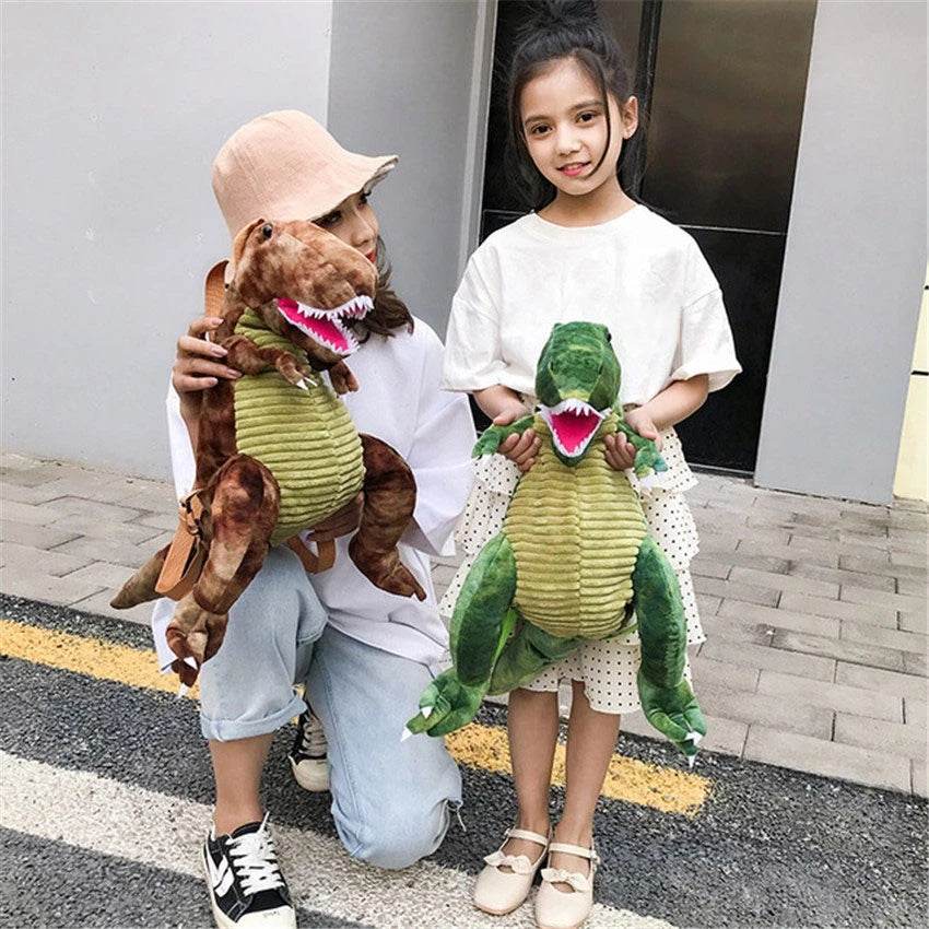3D Dinosaur Kids Backpack – Cute Cartoon Plush Bag - EX-STOCK Canada