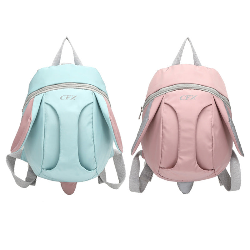Cute Bunny Anti-Lost Toddler Backpack – Kindergarten Kids School Bag | Gray Green & Gray Powder