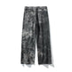Streetwear Men Loose Denim Pants Graffiti Print Black Vintage Denim Pants Harajuku Joggers Trousers Cotton Jeans - EX-STOCK CANADA