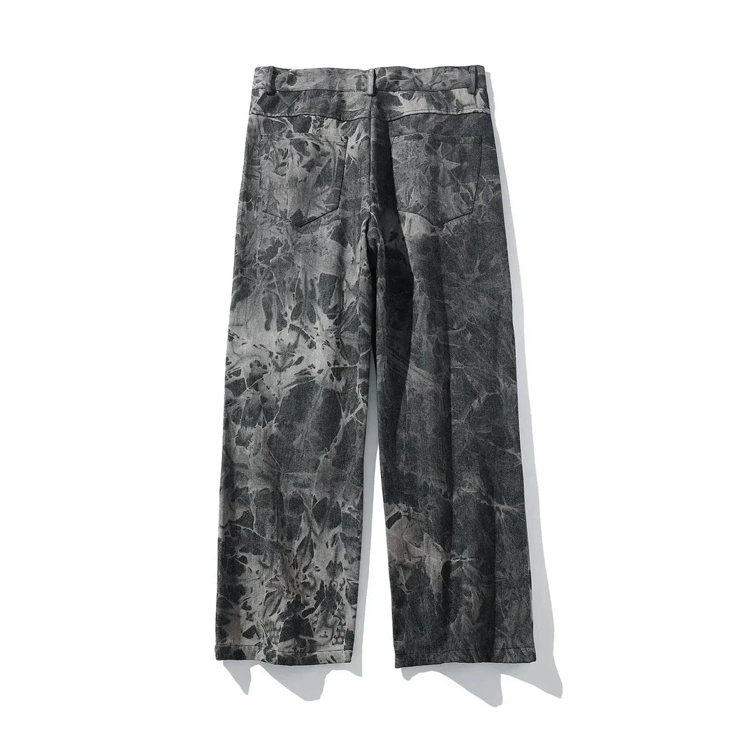 Streetwear Men Loose Denim Pants Graffiti Print Black Vintage Denim Pants Harajuku Joggers Trousers Cotton Jeans - EX-STOCK CANADA