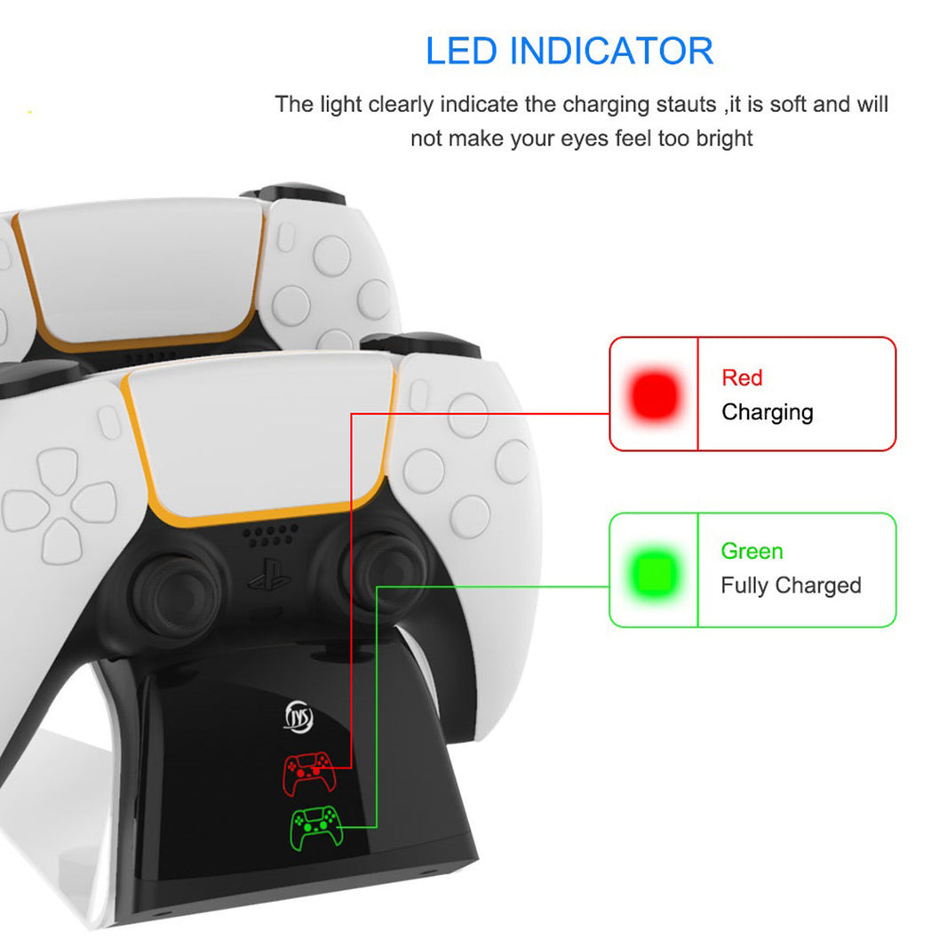 Ps5 Handle Aircraft Double Seat Charging Ps5 Wireless Handle Charger P5 Base Double Charging Contact Charging Fast Charging EX-STOCK Canada 