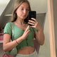 Women Summer Short Sleeve Ruffle Buttons Frilly Solid Color  tank Tops - EX-STOCK CANADA
