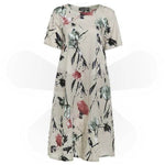 Bohemian Summer Print Loose Floral Dress For Women mum Dresses - EX-STOCK Canada