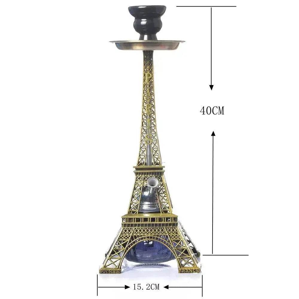Eiffel Tower Arabian Shisha Double Pipe Hookah Set - EX-STOCK Canada