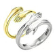 Alloy Simple Hands Hug Ring Opening Adjustable Jewelry - EX-STOCK CANADA