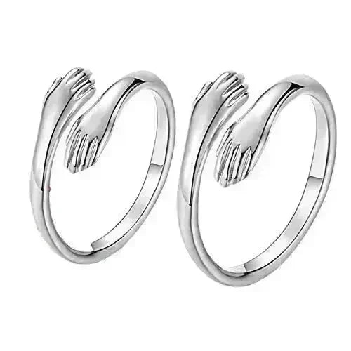 Alloy Simple Hands Hug Ring Opening Adjustable Jewelry - EX-STOCK CANADA