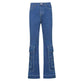 Women's High-waist Casual Trousers With Pocket Drape Bootcut Jeans - EX-STOCK Canada