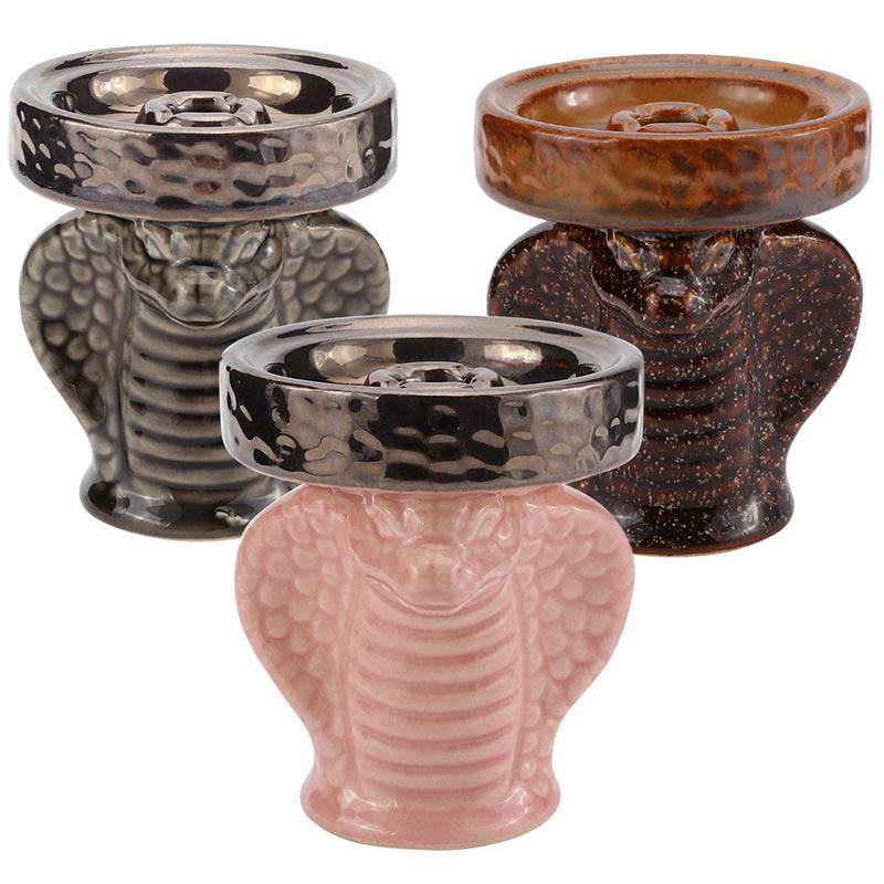 Creative Cobra Shaped Hookah Accessories Individually Packaged Ceramic Pot - EX-STOCK Canada