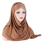 Glitter Scarf For Women, Muslim Headband, Turban, Glitter, Solid Color, Jersey, Hijabs, - EX-STOCK Canada