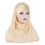 Glitter Scarf For Women, Muslim Headband, Turban, Glitter, Solid Color, Jersey, Hijabs, - EX-STOCK Canada