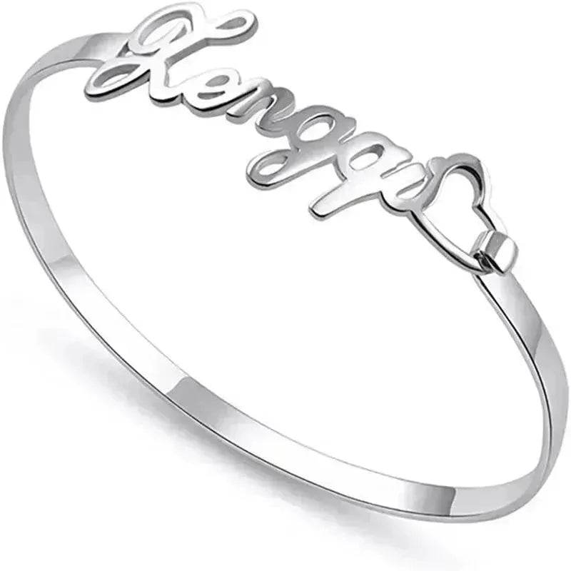 Customized Name Bracelet Personalized Custom Bangles Stainless Steel Jewelry - EX-STOCK Canada
