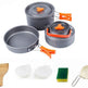Aluminum camping cookware set – product view 3