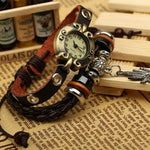Factory Direct Genuine Leather Bracelet Watch Retro Leather Bracelet Watch Beaded Bracelet Yiwu Wholesale Jewelry - EX-STOCK Canada