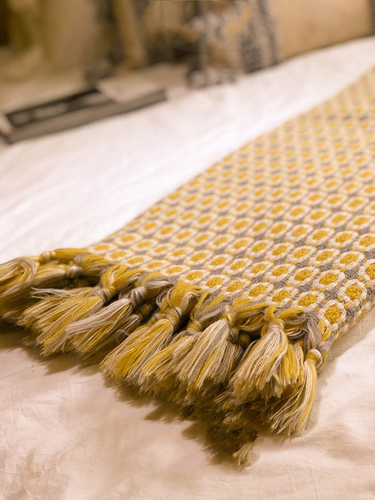 Sofa Blanket Cover Blanket Knitted Tassel Single Nap Blanket Batch Blanket EX-STOCK Canada 