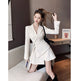 Elegant Blazer Dress Mini flared V-neck Dress - EX-STOCK Canada