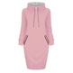 Ladies Winter Hooded Slim Fit Sweatshirt Dress - EX-STOCK Canada