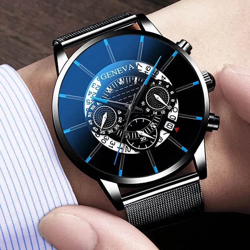 Mesh Strap Quartz Watch Alloy Business Calendar Men's Watch - EX-STOCK Canada