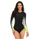 Swimsuit Long-Sleeve Tankini-Set Rash-Guard Surfing Sun-Protection Zipper Two-Piece Womens 